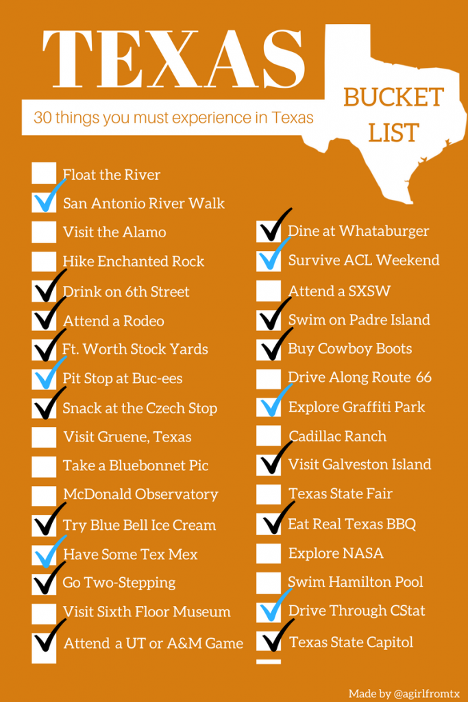 Texas Bucket List